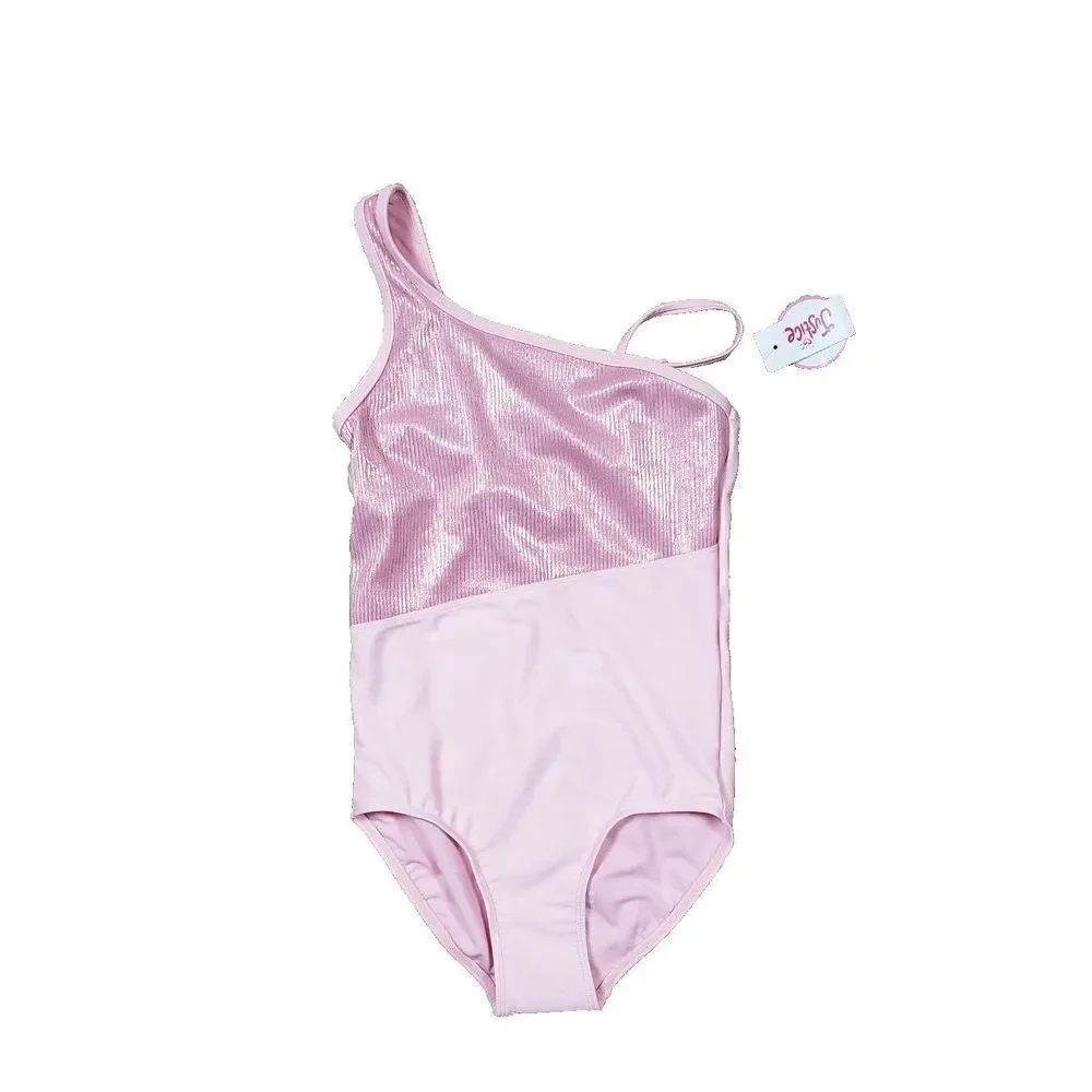 New Justice Swimsuit Size 12 Girls One Piece Pink UPF 50 Beach Vacation Summer